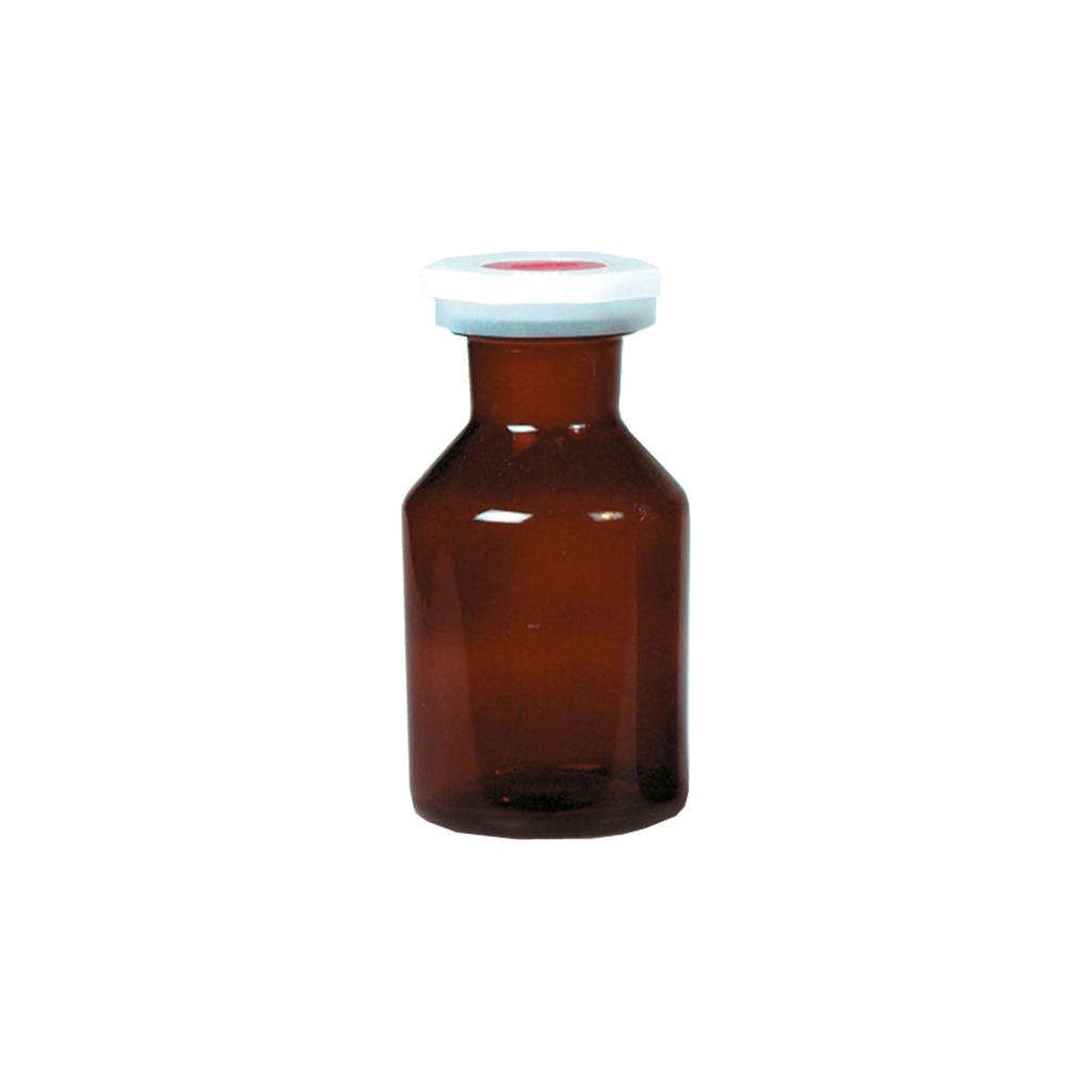 Weithalsflasche 250 ml, Braunglas NS-Polystopfen