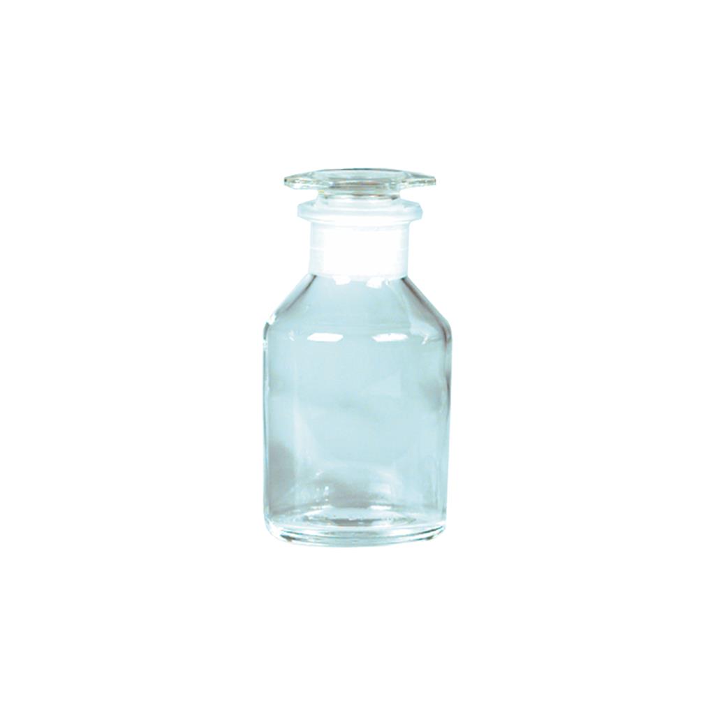 Weithalsflasche 100 ml, Farblos NS-Glasstopfen