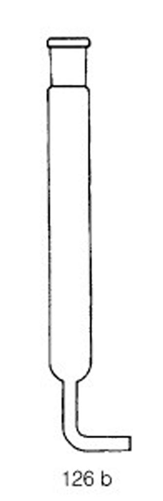 Reaktionsrohr 19, 200 mm Supremax mit angesetztem Winkelrohr 8