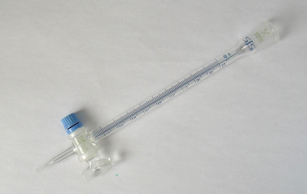 Messrohr 10 ml mit Hahn, NS 19 