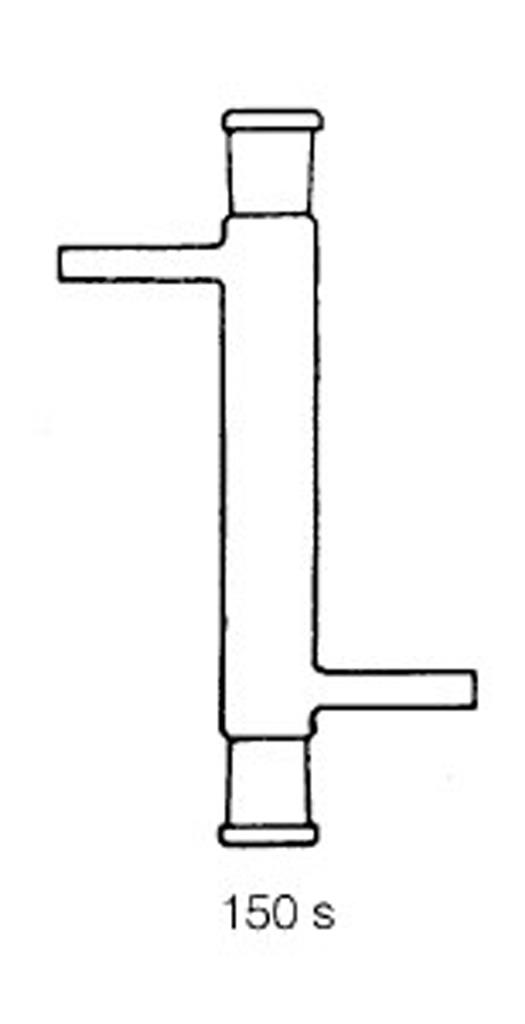 Reaktionsrohr 19, 150 mm, Boro mit 2 seitl. Ansätzen