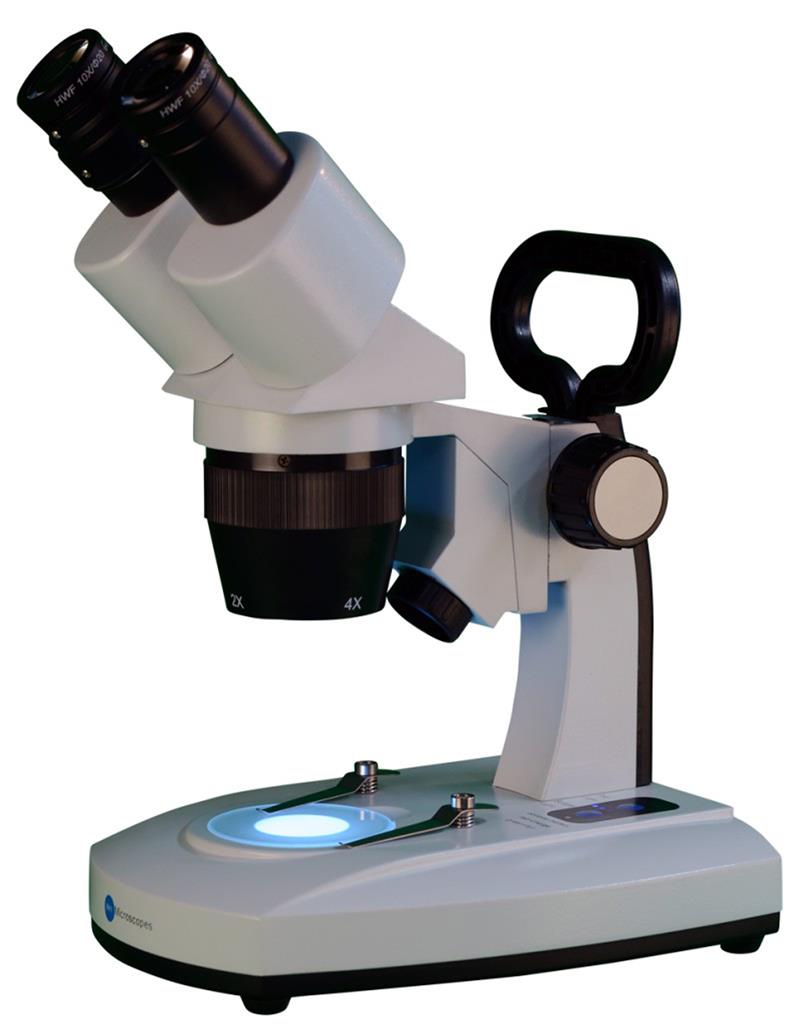 Stereomikroskop 2x / 4x, Kopf drehbar mit LED-Beleuchtung