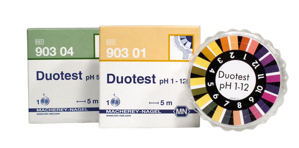 Duotest-Indikatorpapier  9,5-14,0 Rolle mit 5 m, 10 mm breit