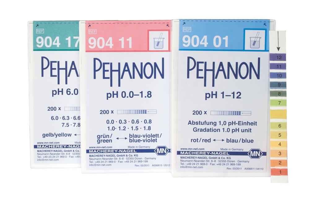 Pehanon-Indikatorpapier, 1,0 - 2,8 Dose mit 200 Streifen 11 x 100 mm