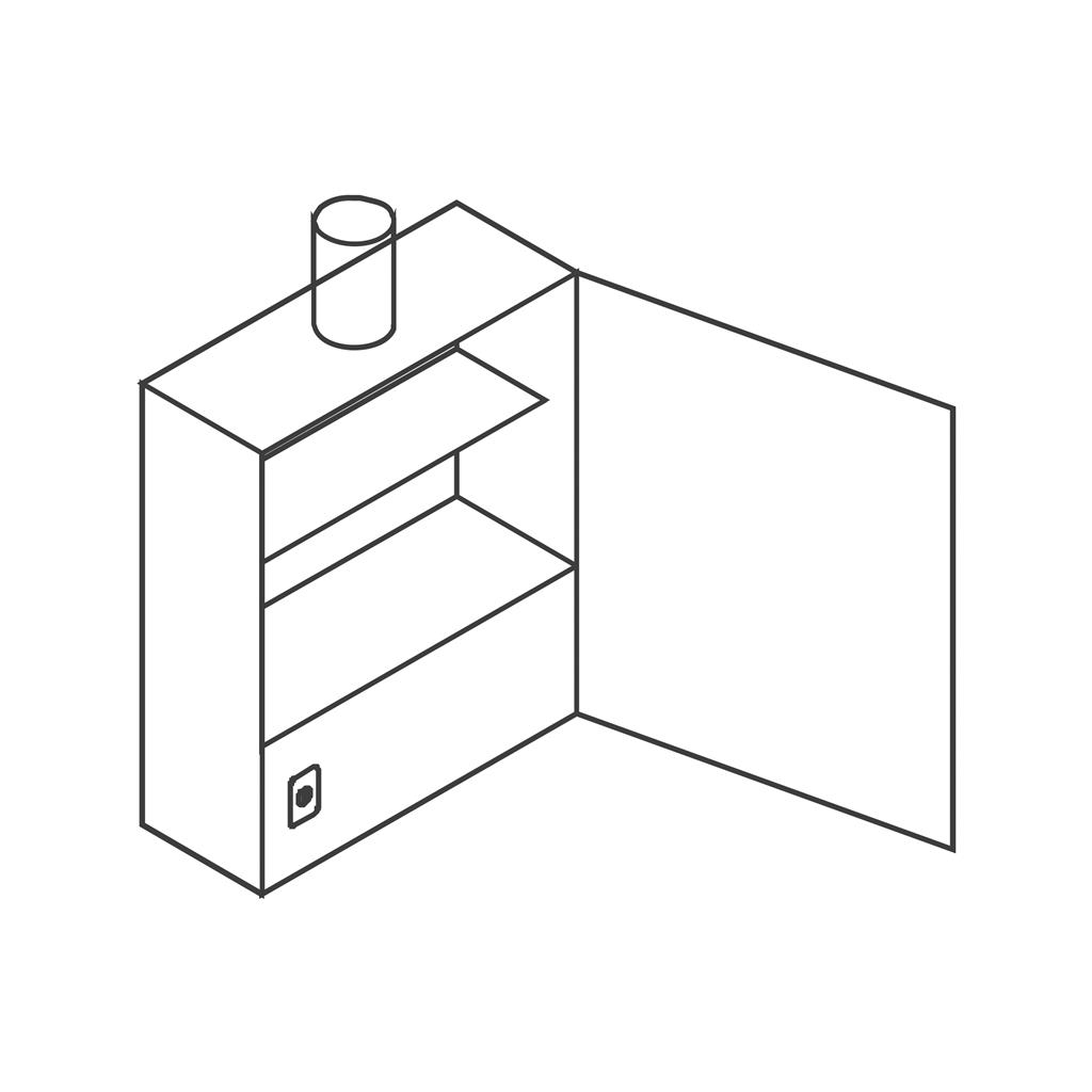 Chemikalienschrank 56 x 46 x 18 cm mit Giftfach