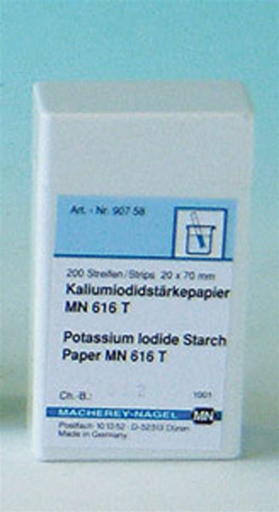 Kaliumjodidstärkepapier MN 616 T Dose mit 200 Streifen  20x70 mm