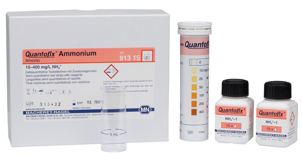 Quantofix-Ammonium 0-400 mg/l Dose mit 100 Stäbchen 6x95 mm und