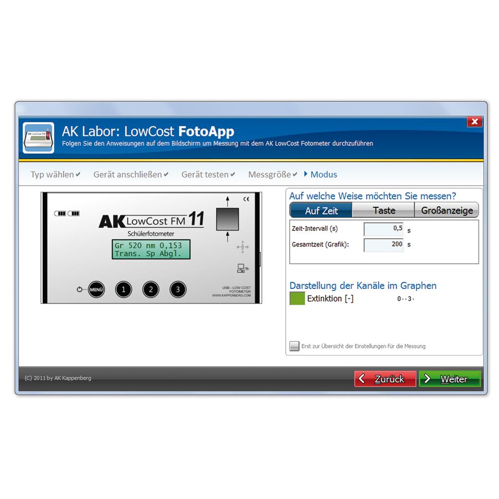 AK Labor 18 - LowCost Fotometer App (Lizenz per email)