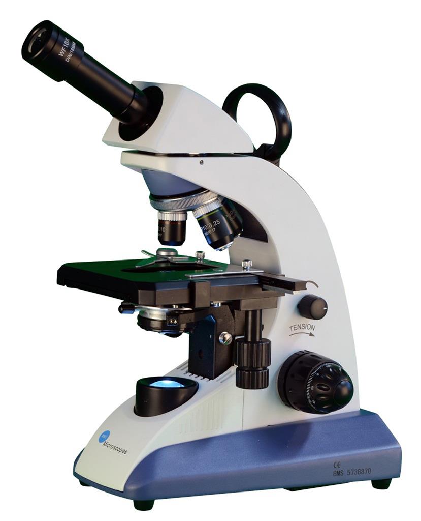 Monokulares Mikroskop BMS EduLed FLArQ mit Abbe-Kondensor und Kreuztisch
