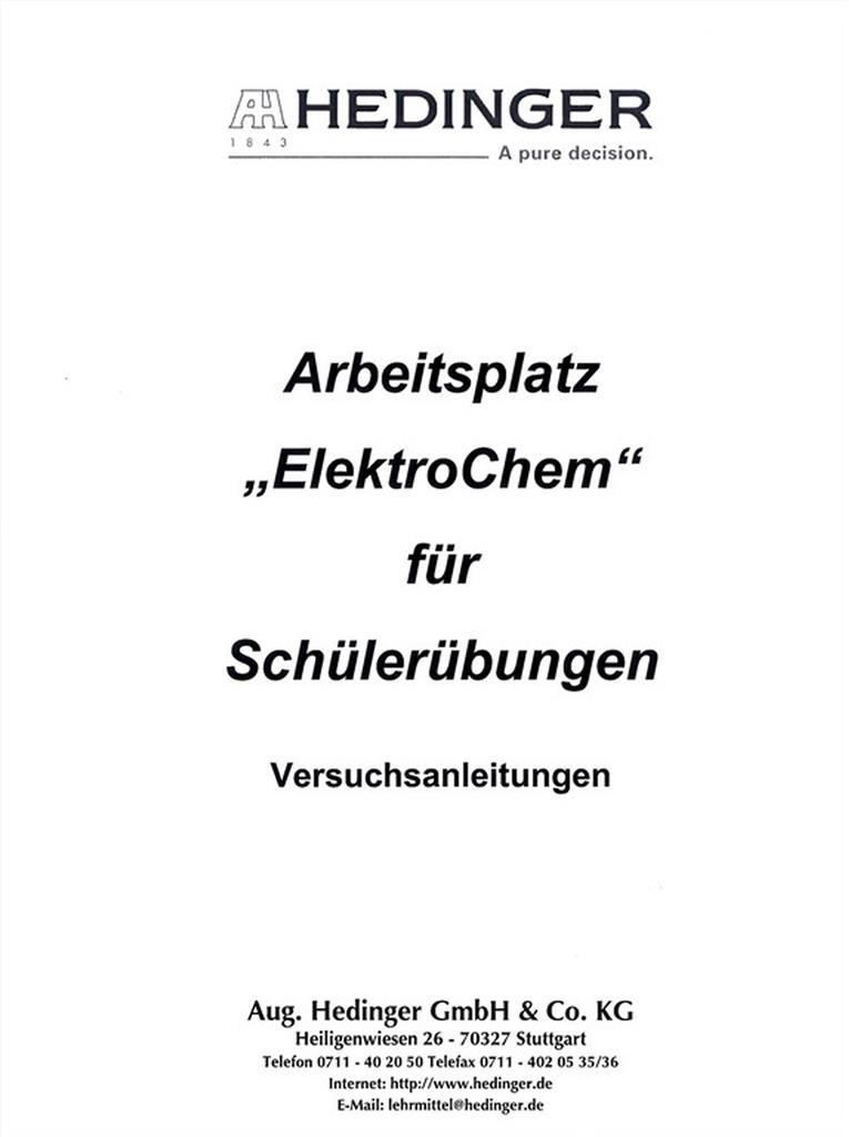 Broschüre zum Arbeitsplatz "Elektrochem"