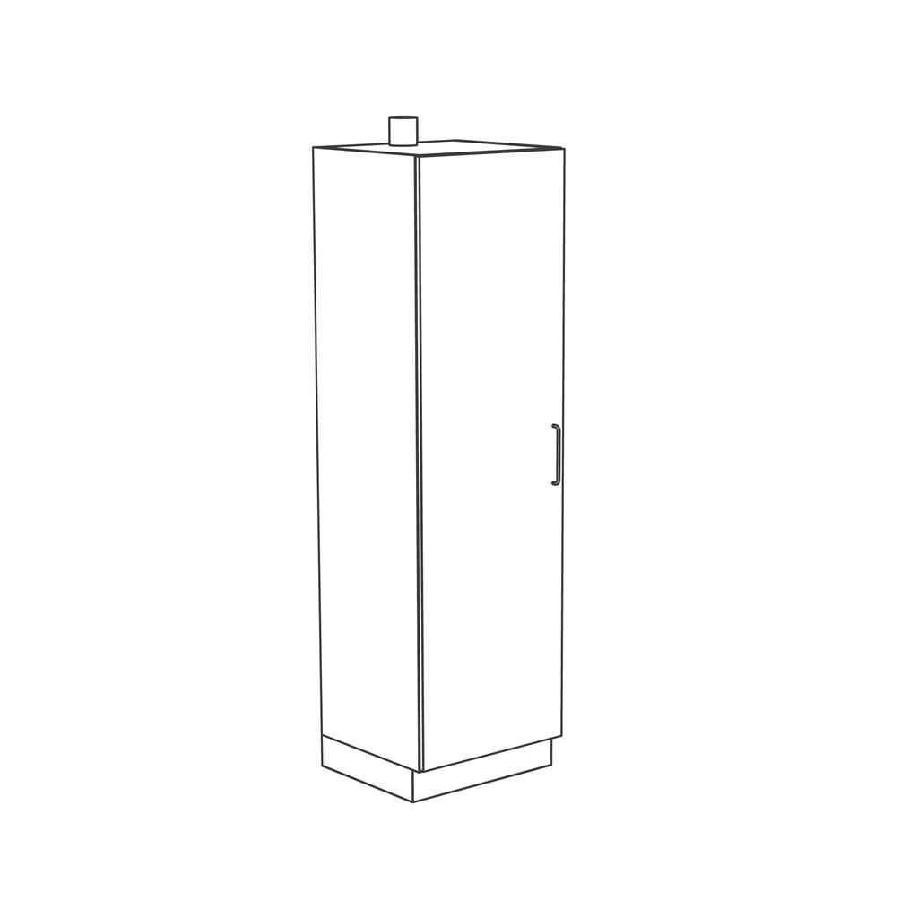 Chemikalienschrank mit Giftfach (H x B x T) 209 x 60 x 55 cm