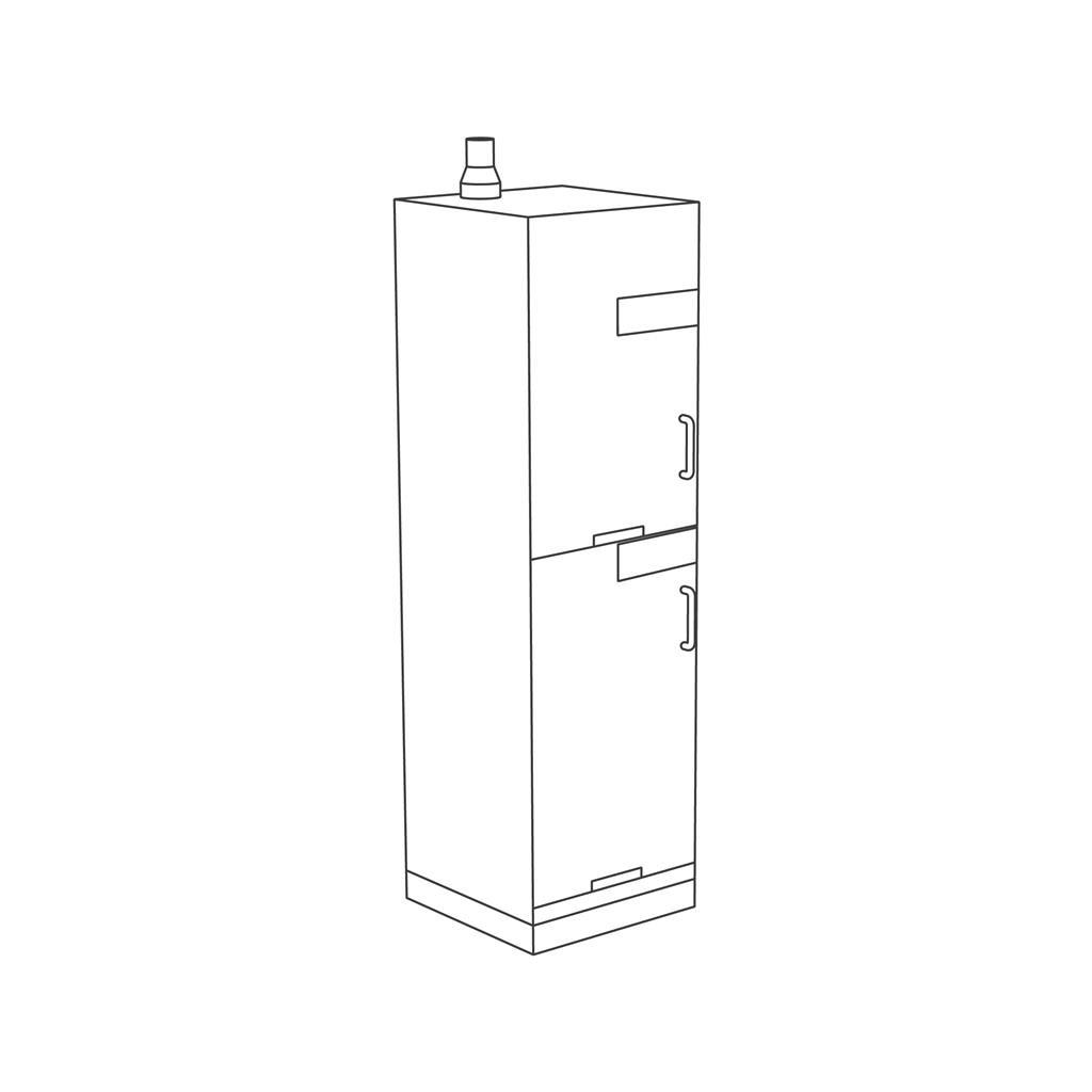 Säure-Laugen-Schrank (H x B x T) 209 x 60 x 55 cm