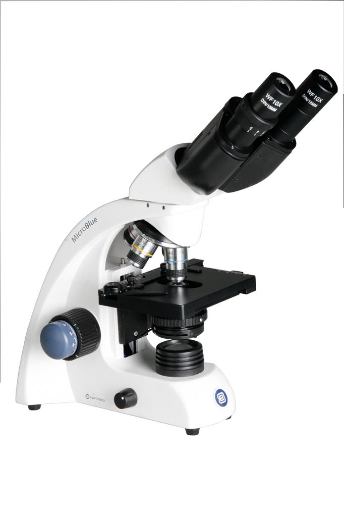 Mikroskop MicroBlue, binokular Vergrößerung 40x - 600x