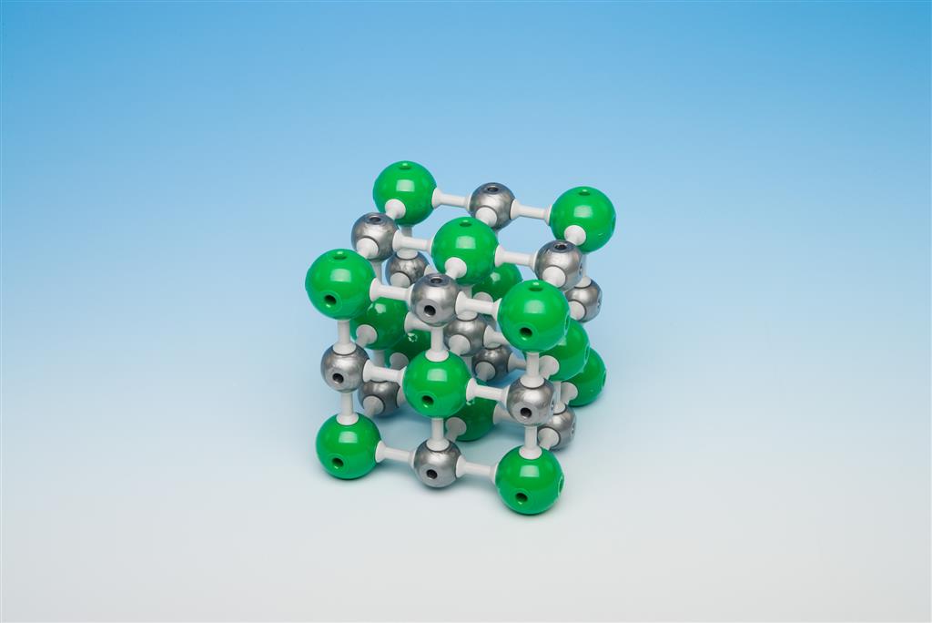 Natriumchlorid, Kristallgitter neue Version, Molymod
