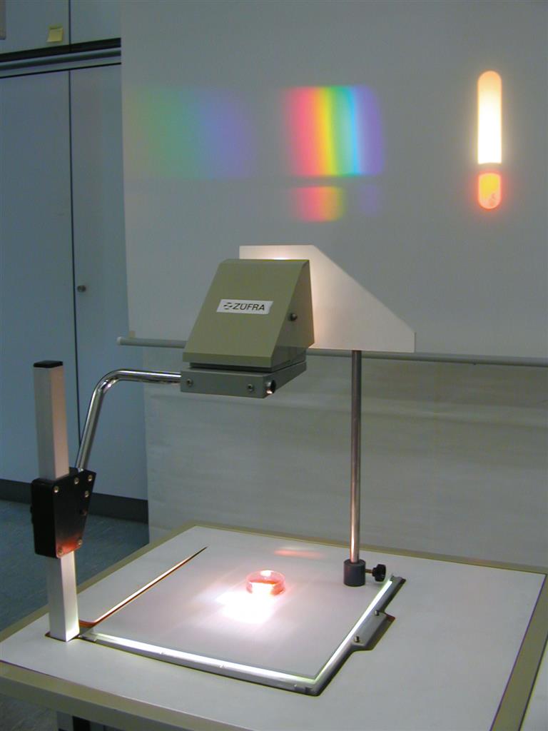 Farbenabsorptionsgerät - Demo-Gerät für OH-Projektion