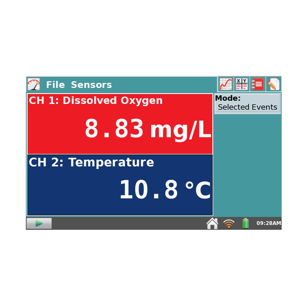O2-Sensor (opt. für gel. O2) 