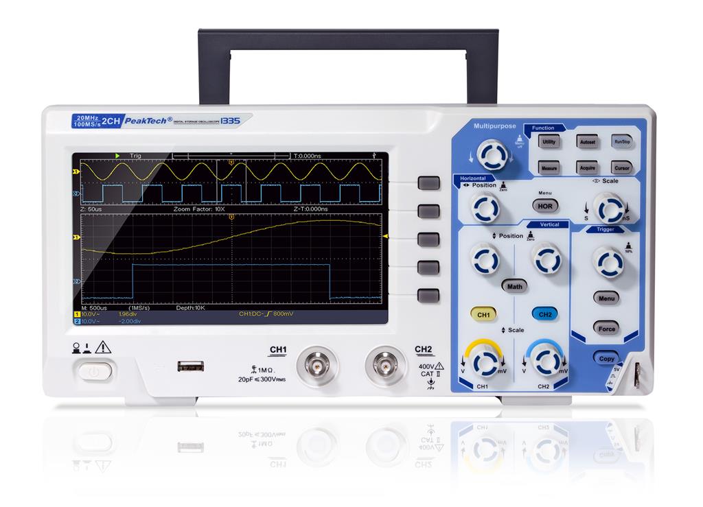 Digitales Speicheroszilloskop 20 MHz/2 CH, 100 MS/s