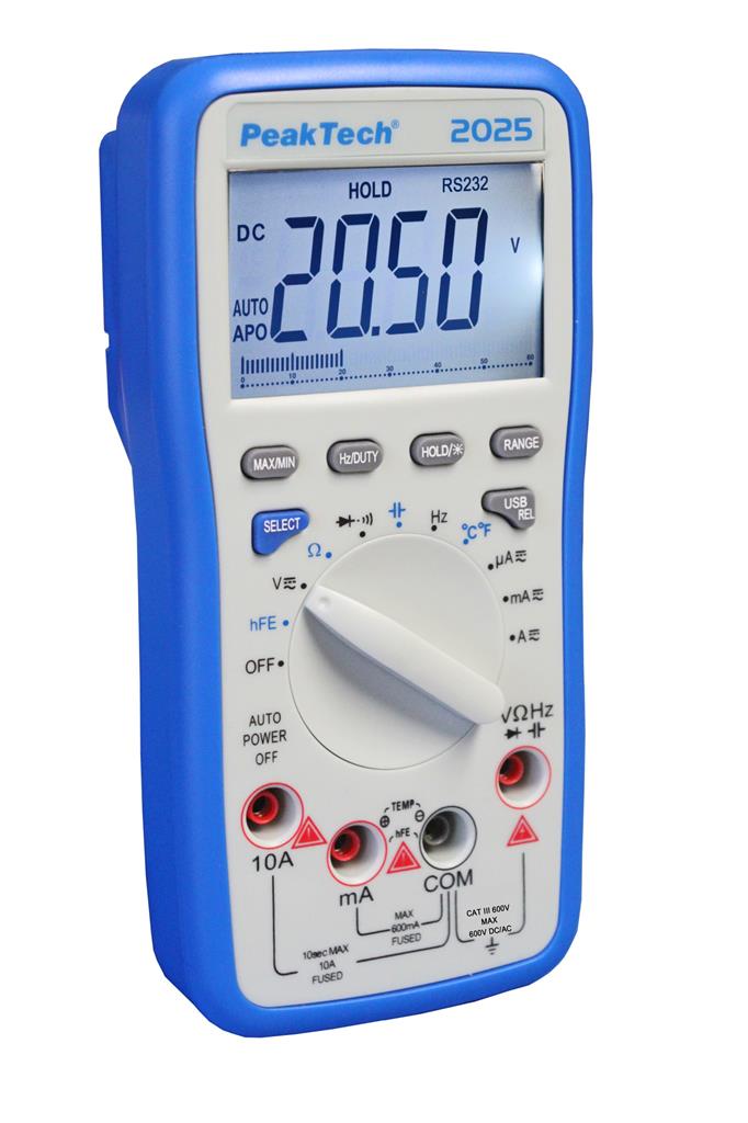 Digitalmultimeter 3 5/6-stellig 22 mm LCD-Anzeige CAT III