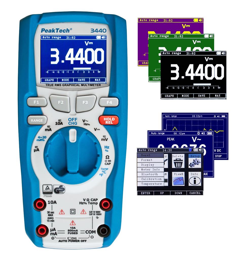 Grafikmultimeter 4 5/6-stellig mit Bluetooth und Datenlogger