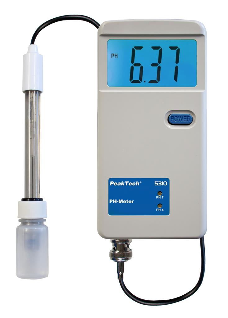 pH-Messgerät, mit externer pH-Sonde und großer Digitalanzeige