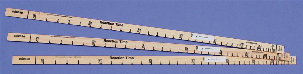 Reaktionszeit-Messstäbe, 3 Stück 