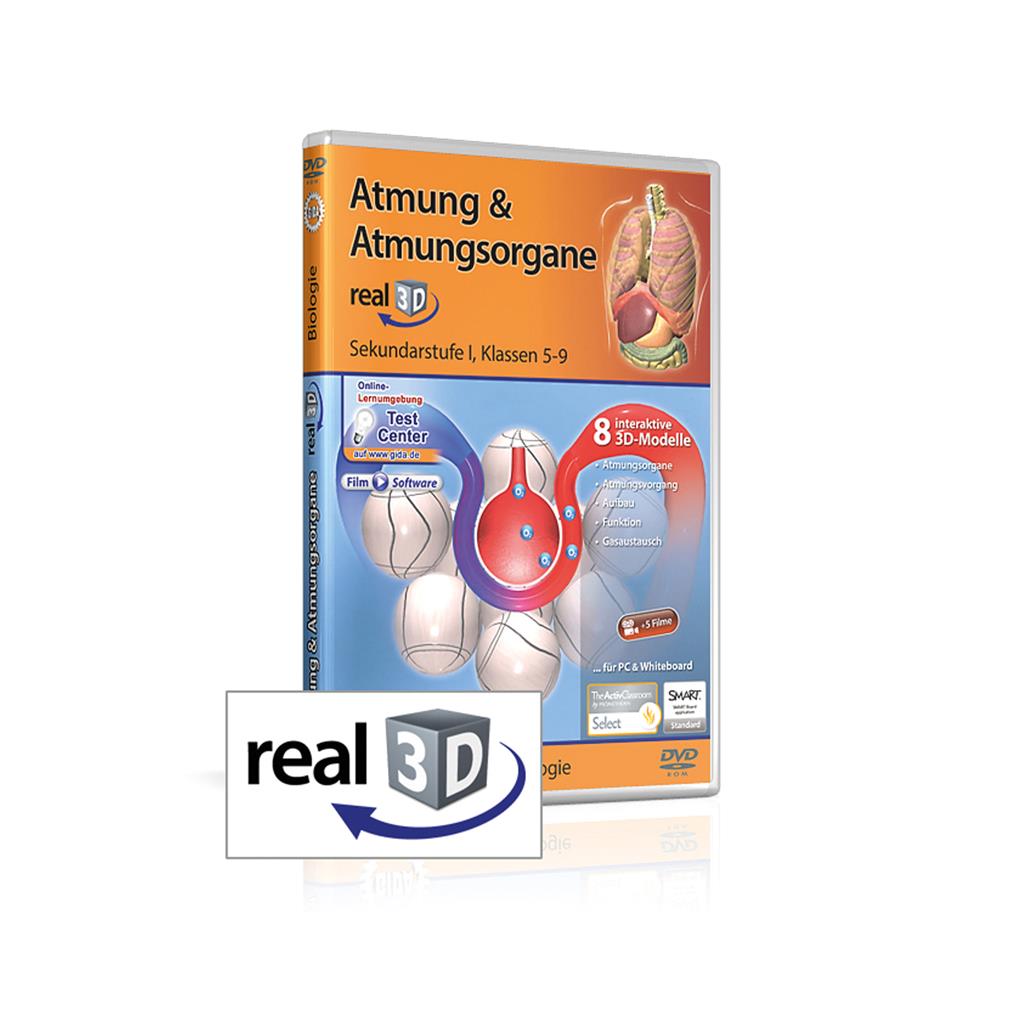 Atmung & Atmungsorgane real3D-Software, DVD
