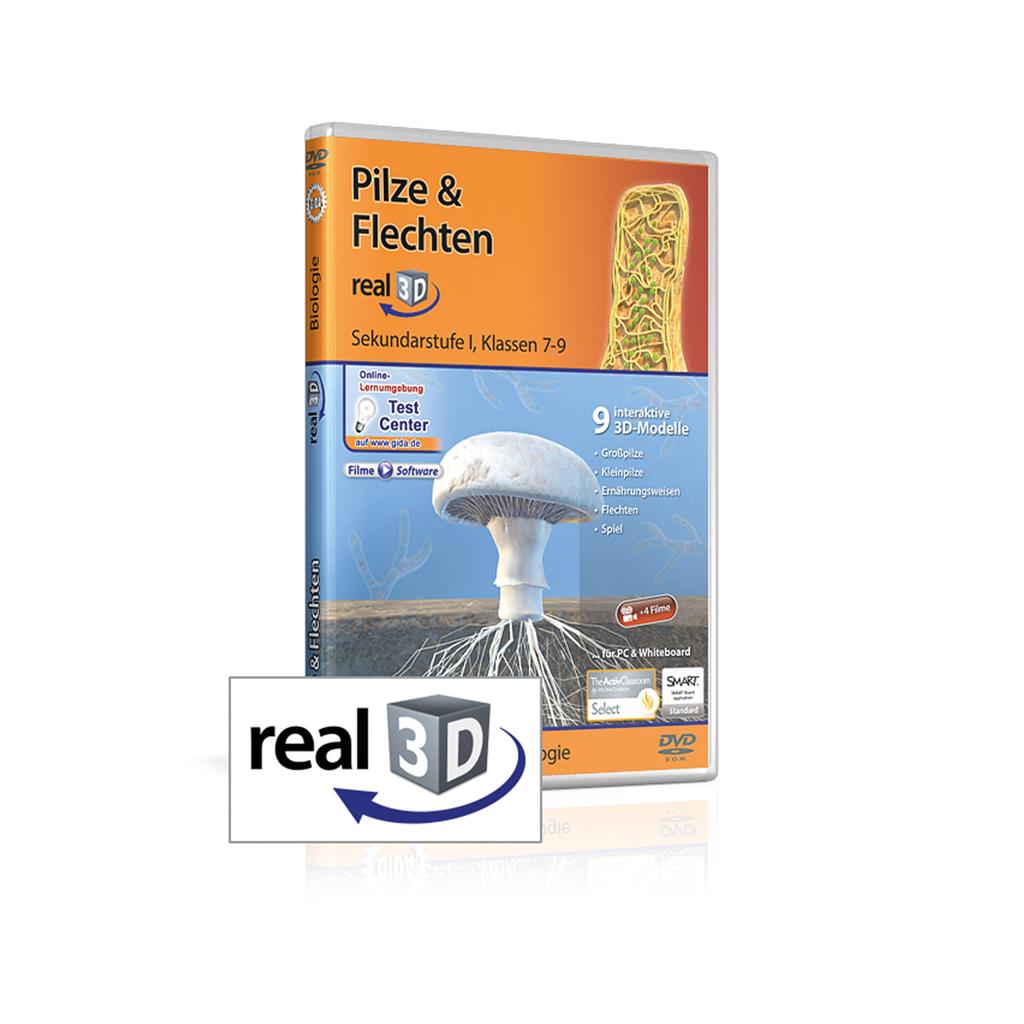 Pilze & Flechten real3D-Software, DVD