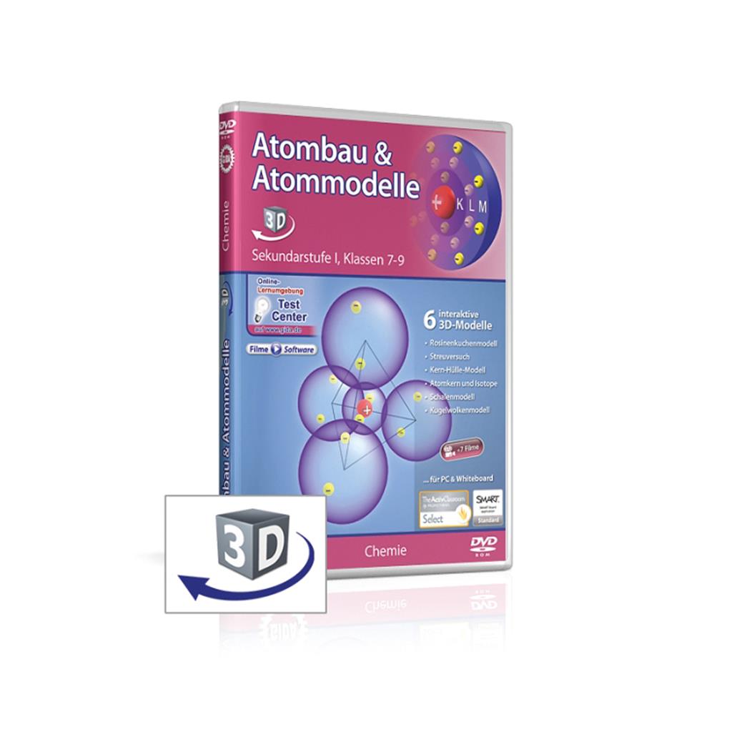 Atombau & Atommodelle real3D-Software, DVD