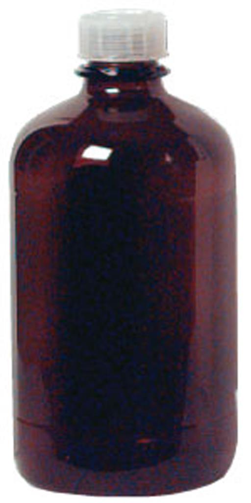 Glasflasche 2,5 l, braun Enghals, mit Schraubverschluss
