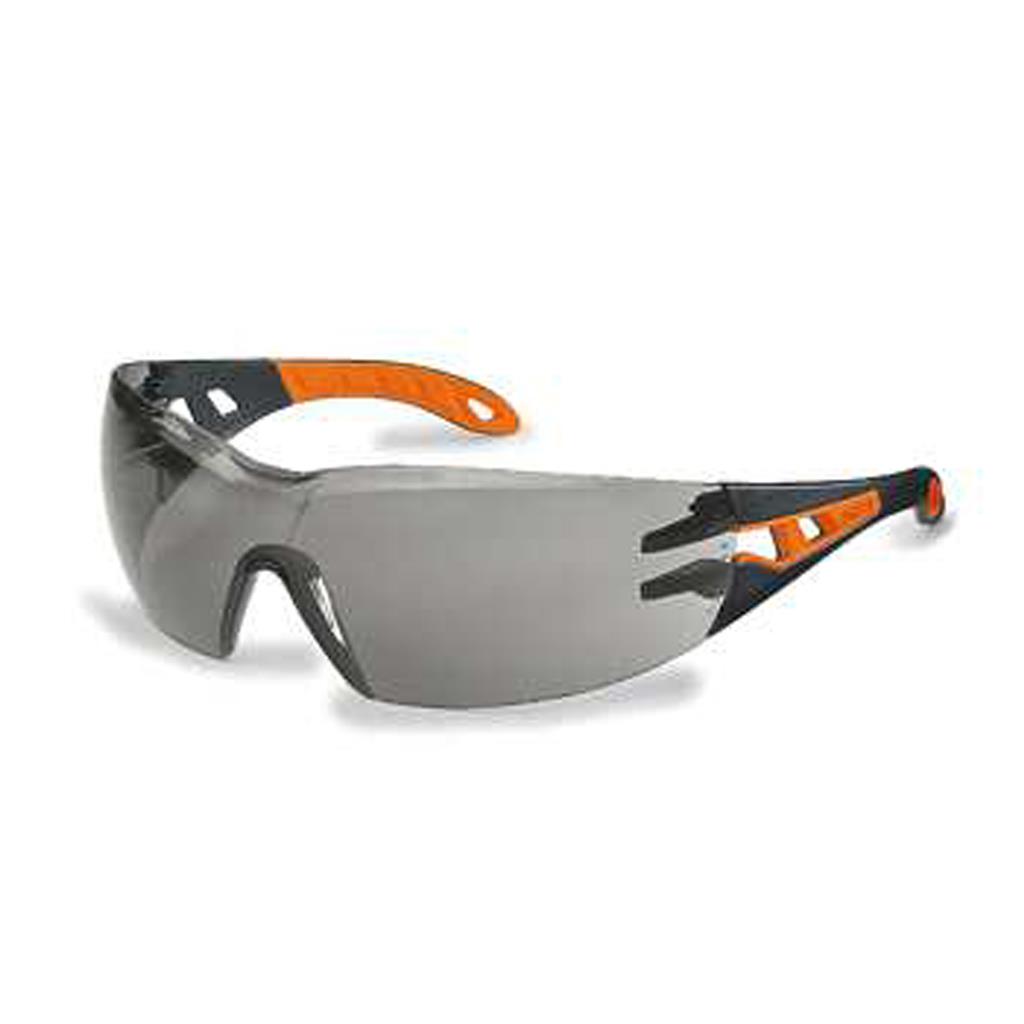 Schutzbrille pheos grau schwarz / orange, HC/AF, 23%