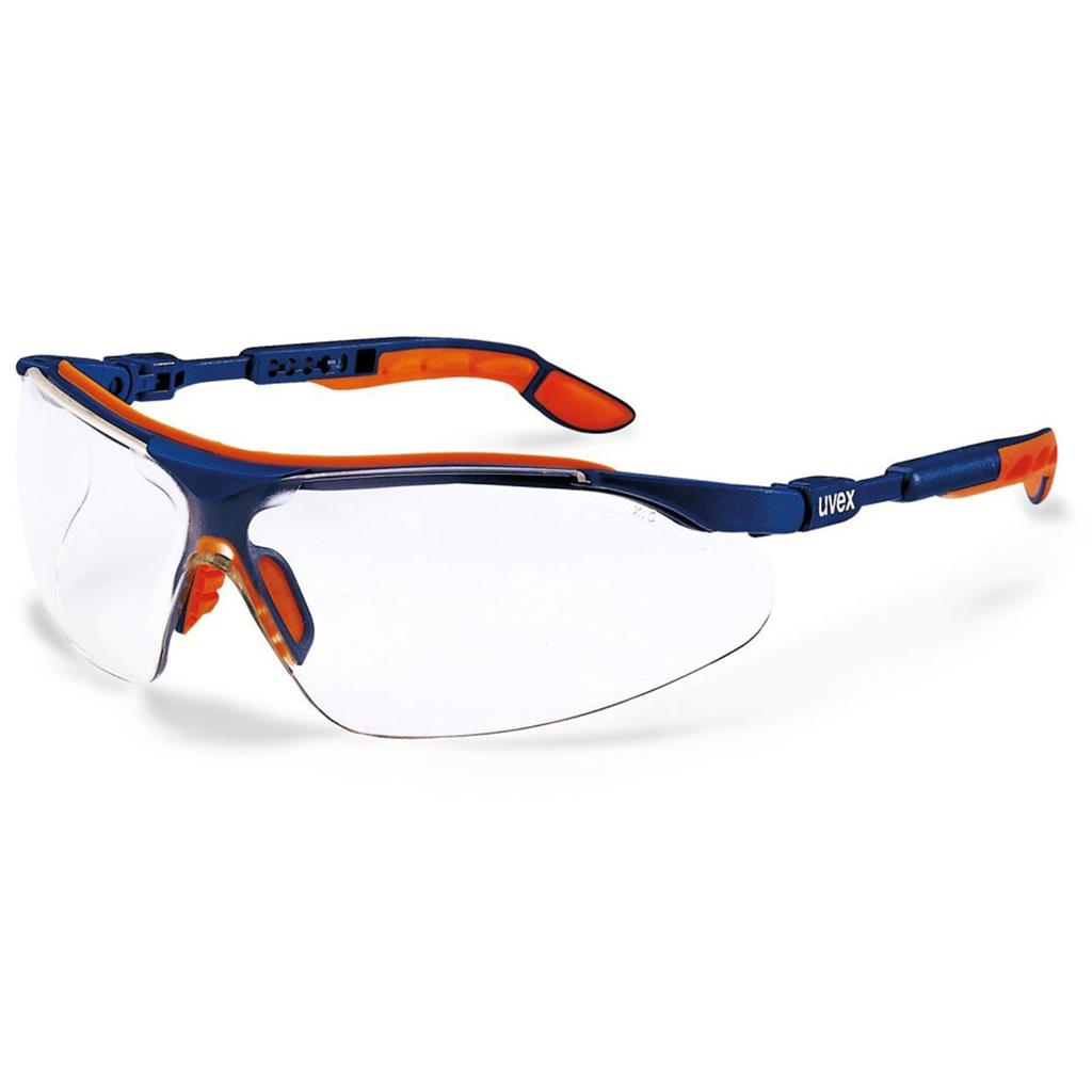 Schutzbrille i-vo NC farblos, blau / orange