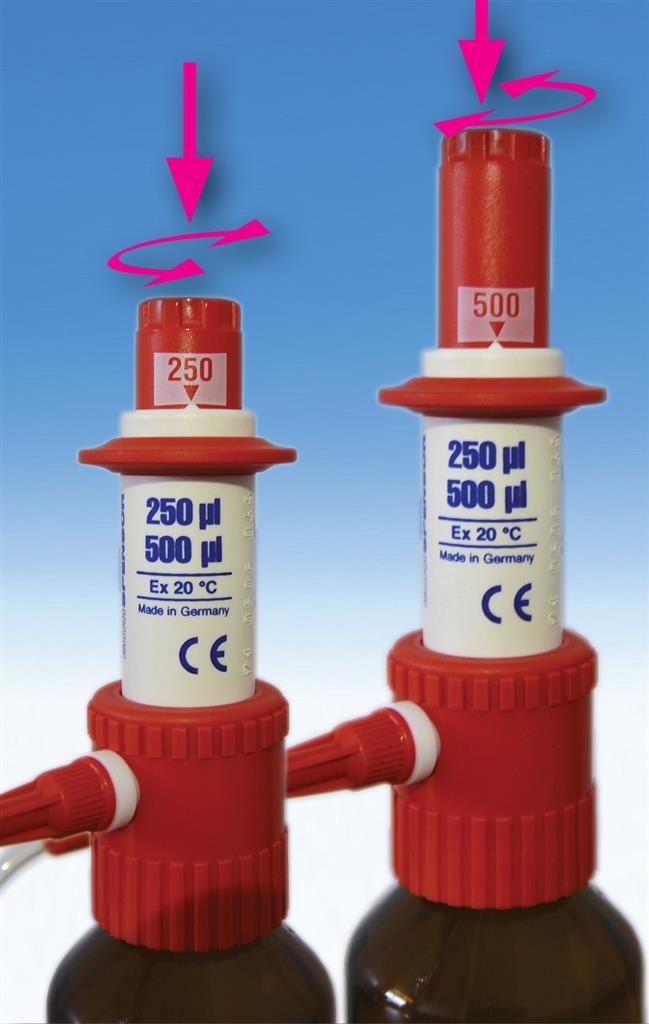 Flaschenaufsatz-Dispenser MINISPENSOR, 500 + 1000µl