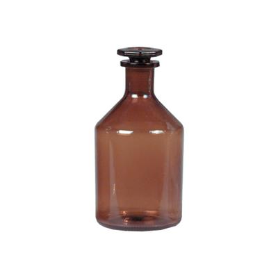 Enghalsflasche 250 ml, Braunglas NS-Glasstopfen
