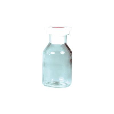 Weithalsflasche 50 ml, farblos mit NS-Polystopfen 