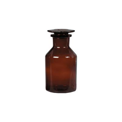 Weithalsflasche 50 ml, Braunglas NS-Glasstopfen