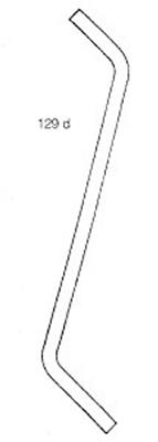 Glasrohr 8, 6+22+5 cm stumpfwinklig