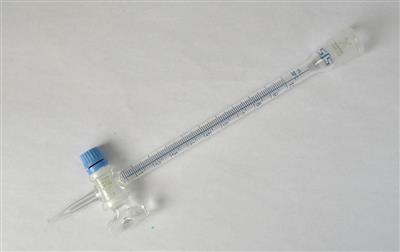 Messrohr 10 ml mit Hahn, NS 19 