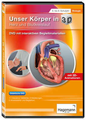 Unser Körper in 3D: Herz und Blutkreislauf, Didaktische DVD, Schullizenz, Tablet-Version
