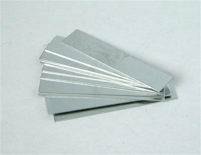Metallbleche Zink, 10 Stück 15 X 75 mm