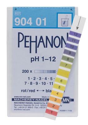 Pehanon-Indikatorpapier pH 1 - 12 Dose mit 200 Streifen 11 x 100 mm
