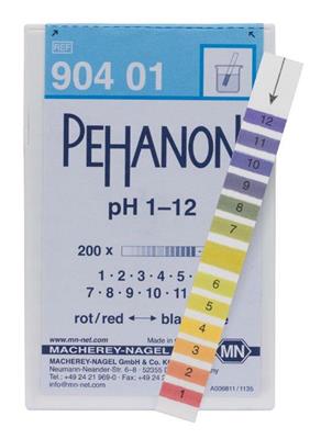 Pehanon-Indikatorpapier pH 1-12 Dose mit 200 Streifen 11x100 mm