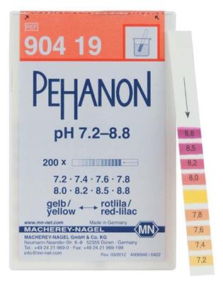 Pehanon-Indikatorpapier, 7,2 - 8,8 Dose mit 200 Streifen 11 x 100 mm