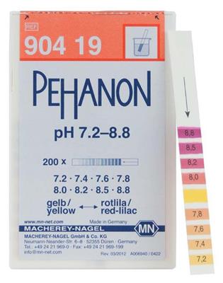 Pehanon-Indikatorpapier, 7,2-8,8 Dose mit 200 Streifen  11x100 mm