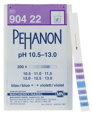 Pehanon-Indikatorpapier,10,5-13,0 Dose mit 200 Streifen  11x100 mm