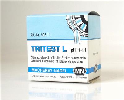 Tritest L Indikatorpapier pH 1-11 Nachfüllpackung mit 3 Rollen