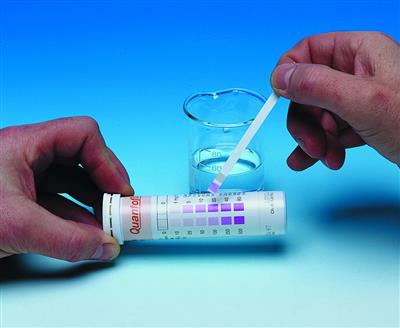 Quantofix-Ascorbinsäure (Vitamin C) Dose mit 100 Stäbchen 6x95 mm