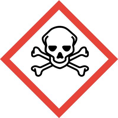 Gefahrstoff-Piktogramm Totenkopf 