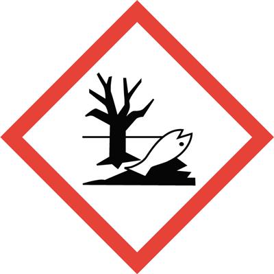 Gefahrstoff-Piktogramm 13 x 13 mm Umwelt, Streifen mit 10 Stück