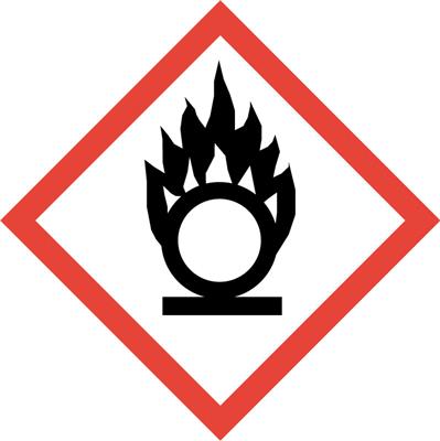 Gefahrstoff-Piktogramm Flamme über Kreis 