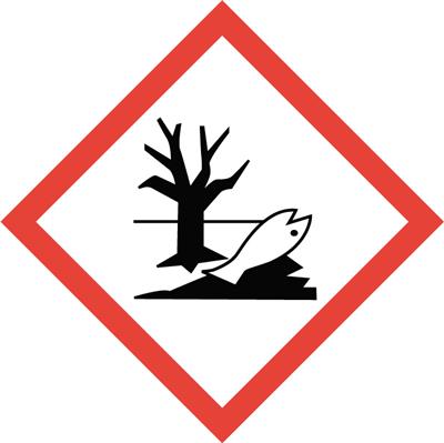 Gefahrstoff-Piktogramm 17 x 17 mm Umwelt, Streifen mit 10 Stück